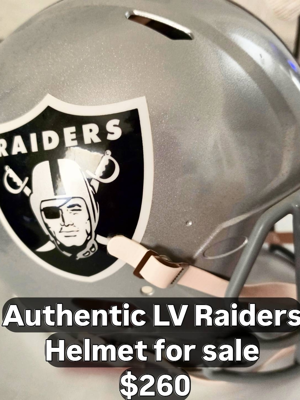 From The Bay To La Down To Vegas ..Silver Football Helmet - Official Team Design